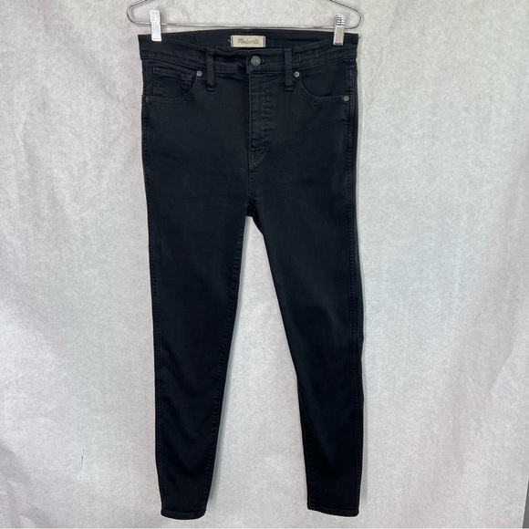 Madewell 10" High Rise Skinny Jeans black size  28 - Picture 2 of 9
